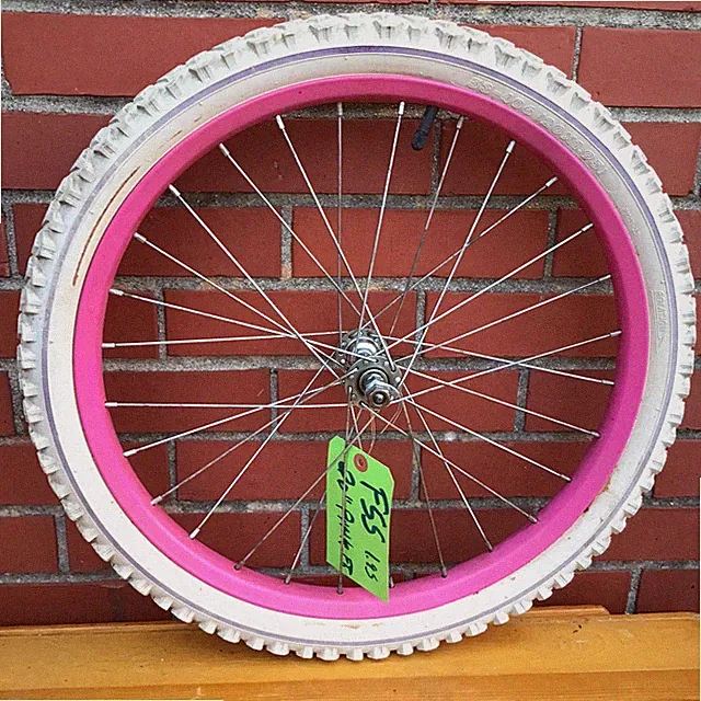20" Bicycle Front Pink Wheel with 1.95" White Tire Kids BMX Bike #F55