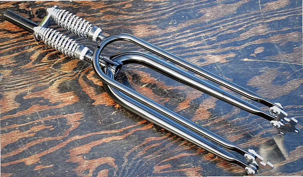 26" Cruiser Bicycle Black DUAL SPRINGER FORK RatRod Chopper Vintage Monark Bike