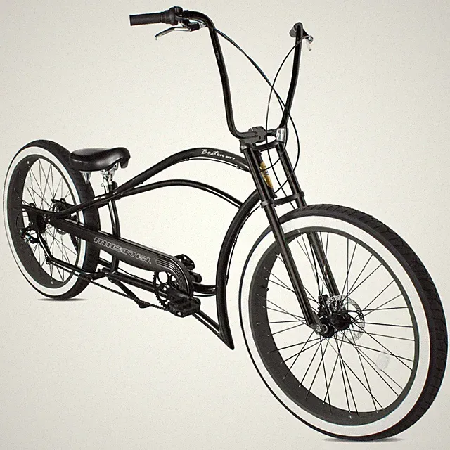 26" Micargi 7 Speed Chopper Bicycle Disc Brakes Shimano Shifter Fat Tires Bike