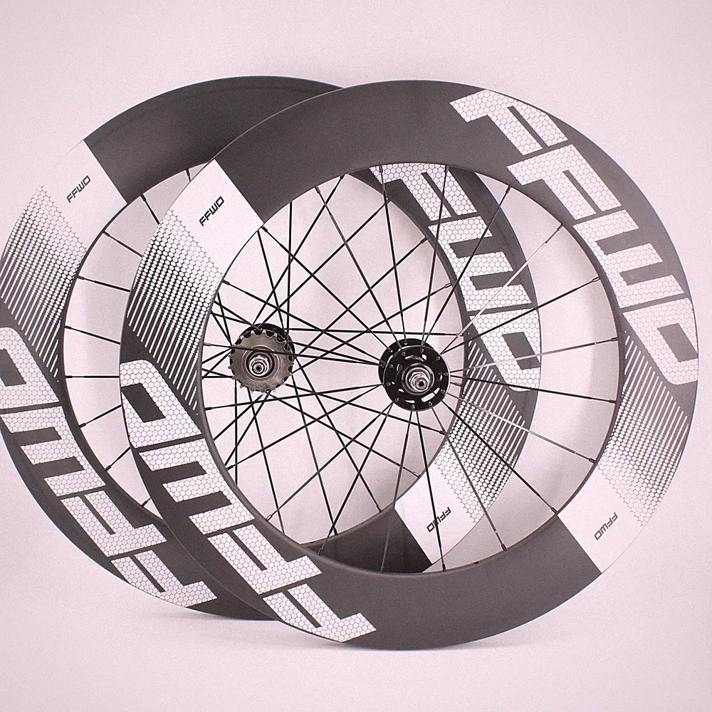 700C Track Fixed Gear Bike Matt UD 3K Carbon Tubeless Rims Wheels Carbon Bicycle