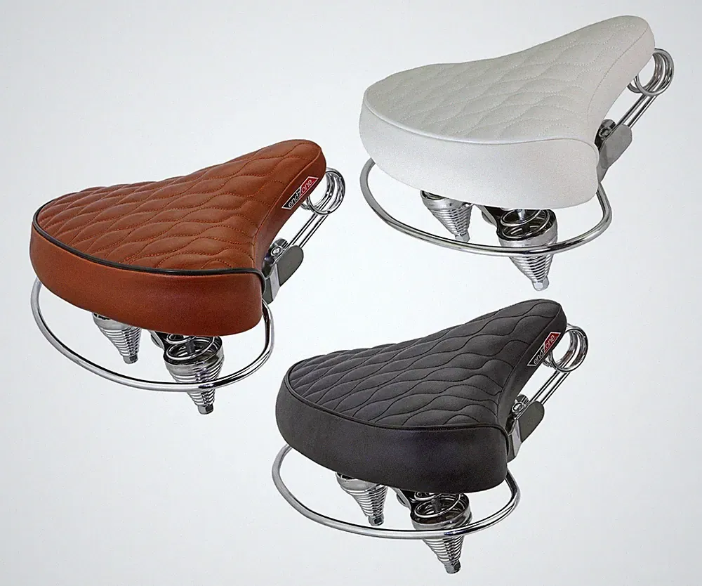 Beach Cruiser Chopper Bicycle Saddle Seat Diamond Stitched Web Spring Bike.