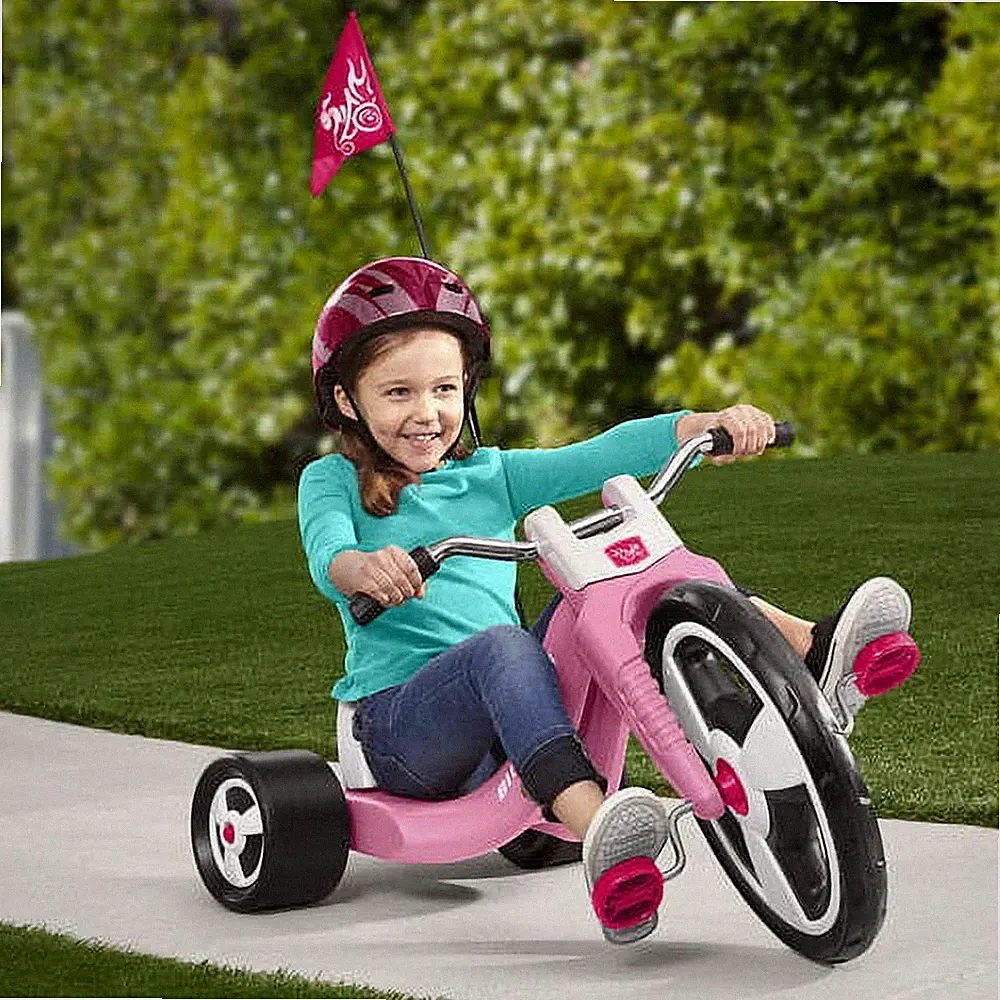 Big Flyer Chopper Tricycle 16" Front Wheel Ride-On Adjustable Seat Pink KID BIKE