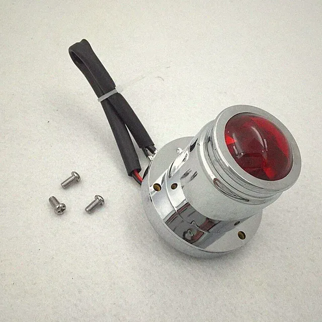 Chrome LED Tail Brake Light Integrated Fit Bobber Chopper Cruiser Street Bike