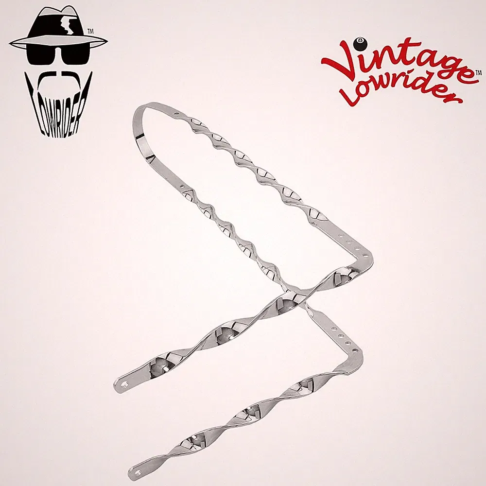 Chrome Lowrider Bicycle Flat Twisted Bent Sissy Bar Chopper Cruiser Bike FOR 26"