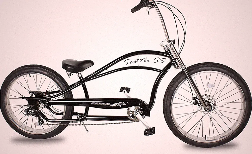 Lowrider 7 Speed Chopper Beach Cruiser Bike Retro Disc Brakes Fat tires Bike