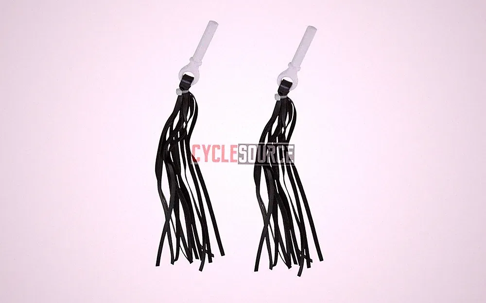 Lowrider Bicycle Fuax Leather Streamers Grips Black Chopper Beach Cruiser Bike