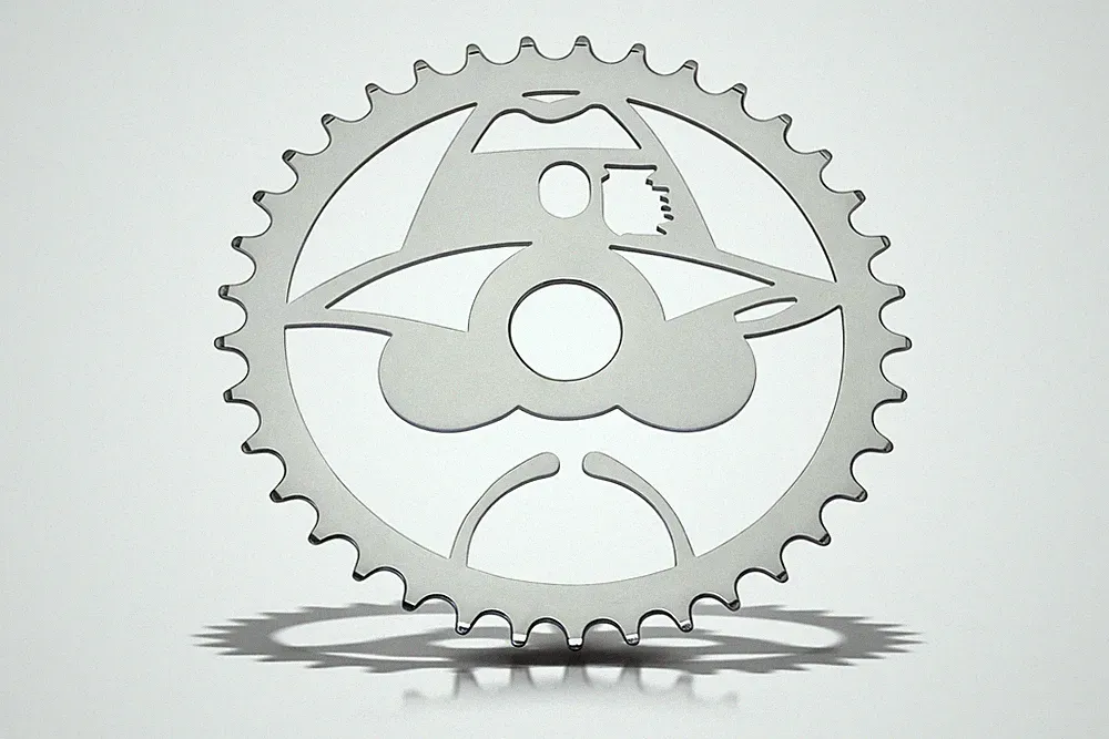 Lowrider Golo Man Bicycle Laser Cut Mirror Chrome 36T Custom Bike Sprocket.