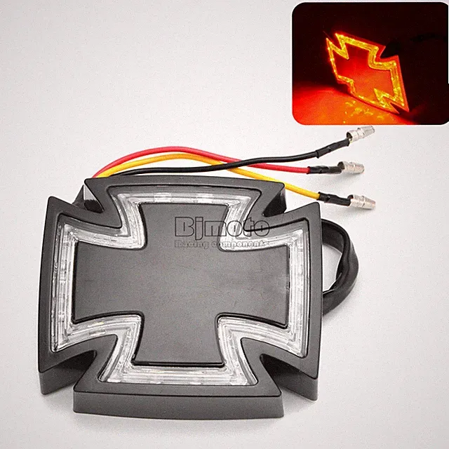 Motorcycle Bike Cross LED Brake Running Tail light Taillight For Chopper Bobber