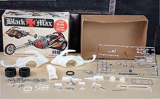 MPC 1:25 BLACK MAX CHOPPER TRIKE by HARRY BRADLEY Cycle Series 1-2405 AS-IS