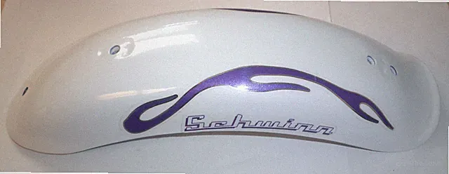 SCHWINN STING RAY CHOPPER GIRLS' BICYCLE REAR WHITE/PURPLE FENDER BIKE PARTS 134