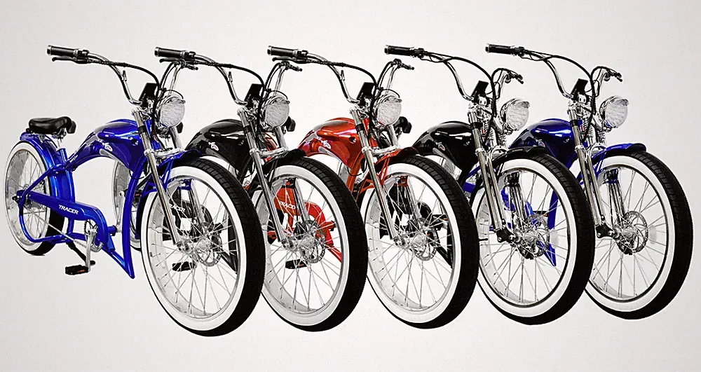 Tracer 500W 26'' Ebike for Adults 25MPH Stretch Cruiser Chopper Electric Bike