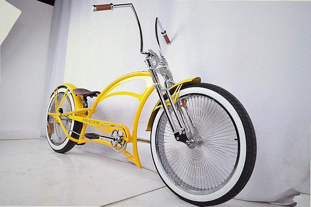 Tracer Scorpion 26" Yellow Lowrider Bike Chopper Cruiser Bicycle for Adults